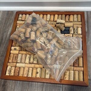 Lot of Wine Corks Real Printed Recycled Art Craft USED \